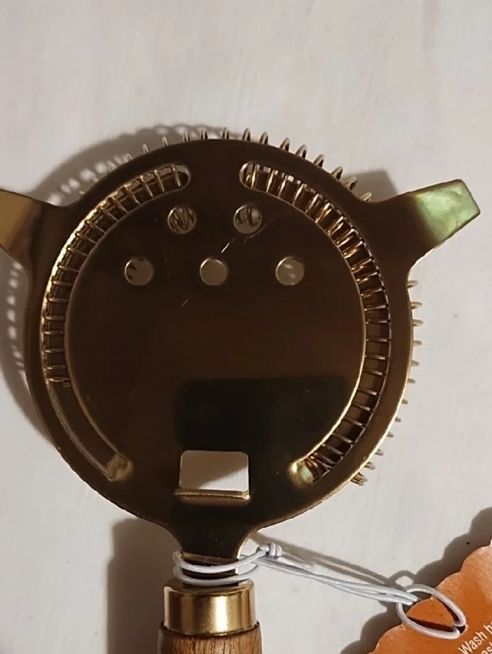 Ashland Gold and Wood Cocktail Strainer NWT.
